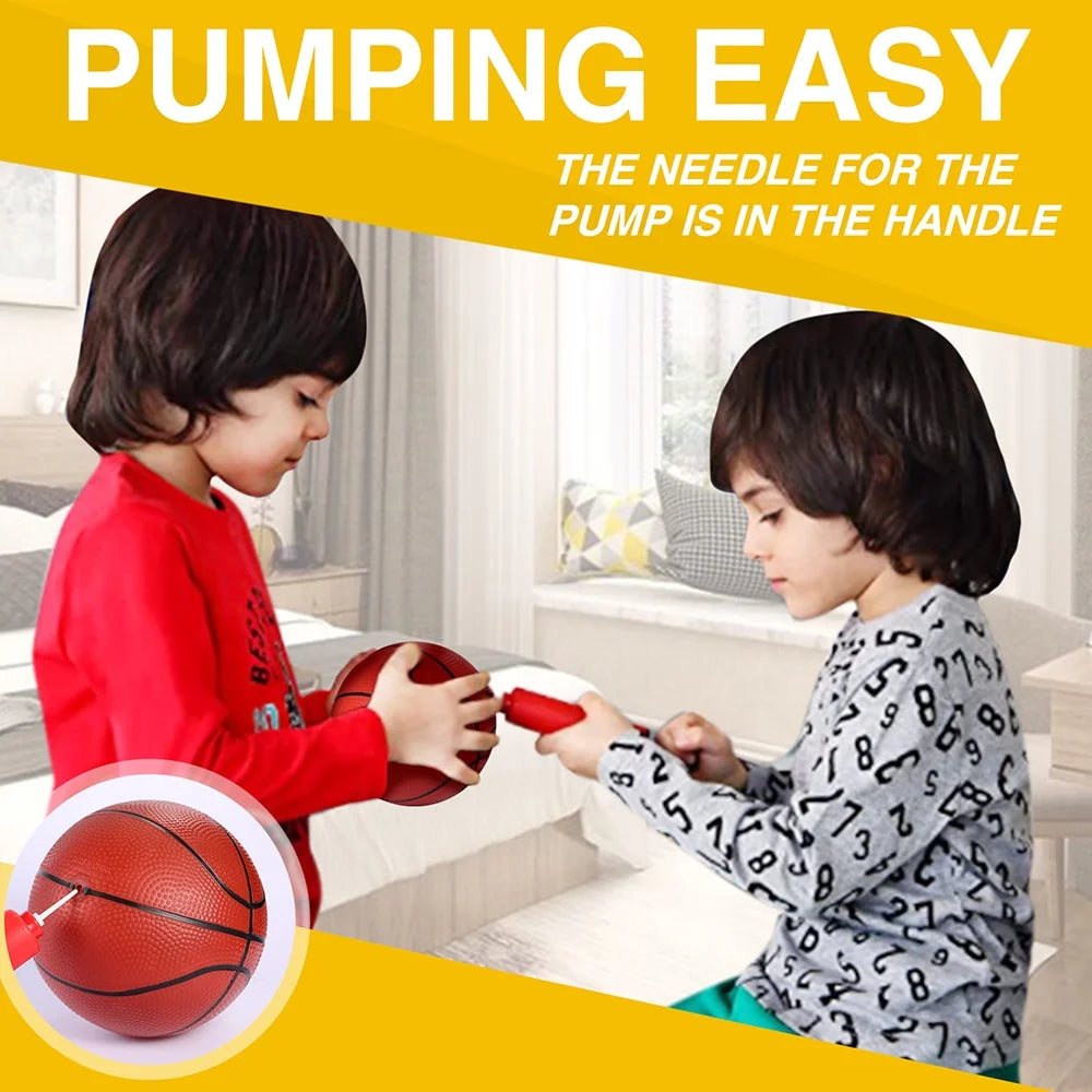 Basketball Hoop for Kids, Arcade Basketball Game Set 2 Player, Outdoor Indoor Basketball Hoop with 6 Balls with Pump, Basketball Goal for Children Toddlers, Sports Toys for 3-6 Year Old Boys Girls